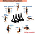 Pack of 2 Grip Exercise Handle for Resistance Bands, Replacement Fitness Equipment with 2 Carabiner Hooks for Home Gym