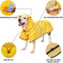 Dog Raincoat with Adjustable Belly Strap and Leash Hole, Waterproof Slicker Lightweight Breathable Rain Poncho Jacket