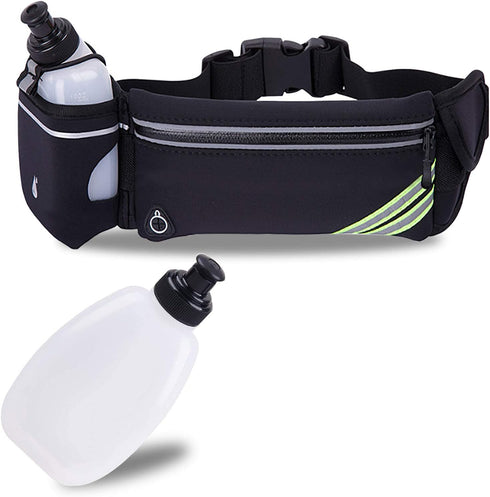 Waterproof Running Belt Water Bottle Waist Pack, Sport Pouch Fanny Pack for Runners, Hybration Workout Phone Holder