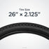 Schwinn Replacement Bike Tire, Cruiser Hybrid Bicycle Tires, Smooth Tread, Black with Kevlar Bead