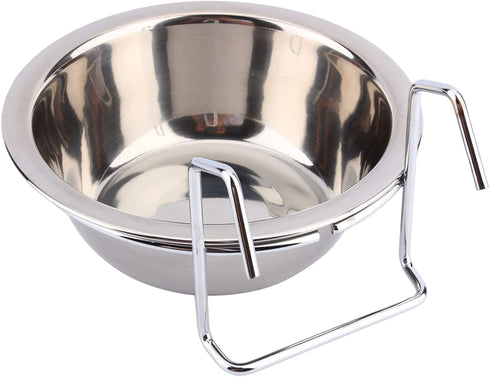 Hanging Pet Bowl: Stainless Steel Dog Crate Bowl for Food and Water with Hook for Dogs and Cats in Cage