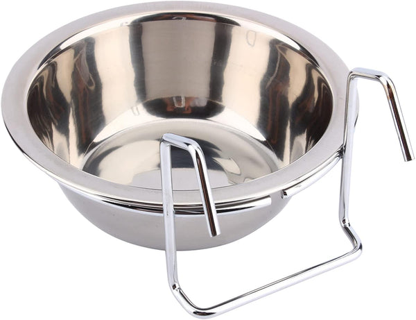 Hanging Pet Bowl: Stainless Steel Dog Crate Bowl for Food and Water with Hook for Dogs and Cats in Cage