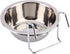 Hanging Pet Bowl: Stainless Steel Dog Crate Bowl for Food and Water with Hook for Dogs and Cats in Cage