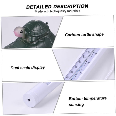 Swimming 0-50c, Operitacx Floating Animal-Shaped Pool Thermometer for Pools and Bathtubs, Waterproof Cartoon Reptile