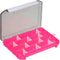 PATIKIL Pink Waterproof Fishing Lure Box, Plastic Tackle Accessory Storage Organizer Container