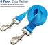 6FT Nylon Dog Tether, 1" Wide Reflective Thick Web Dog Training Tie Down for Medium Large Dogs Indoor Outdoor (Blue)