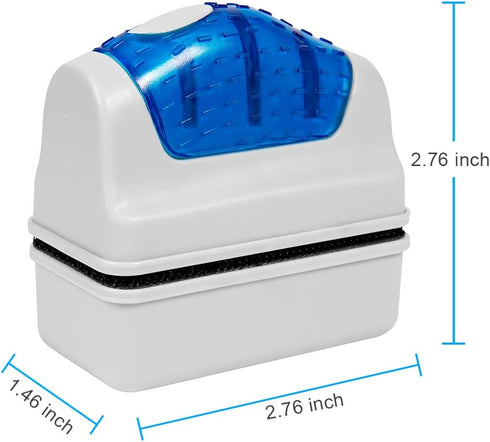 DaToo 2 1 Aquarium Cleaner Fish Tank Glass Cleaner Algae Scraper Magnetic Scrubber Algae Clean Brush, Pcs, Yr Warranty