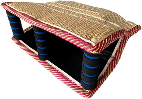 Dog Bite Pillow Jute Wedge Tug Toy - Training Sleeves with 3 Comfortable Handles for K9 Schutzhund Work