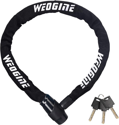 Heavy Duty Bike Chain Lock, 2.72 Ft Anti-Theft Security Lock with 3 Keys, Waterproof Chain for Bicycle, Motorcycle