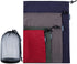 Nylon Stuff Sack Set, 5-Piece (1.4L/2.7L/3L/7.5L/15L) Drawstring Storage Sack for Travel Camping Backpacking, Assorted