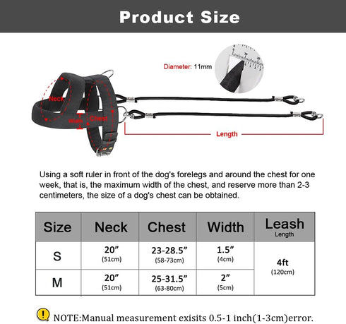 Forestpaw Heavy Duty Dog Harness for Training, Tactical Harness with 3 Metal Rings, Soft Padded for Medium Large Dogs,