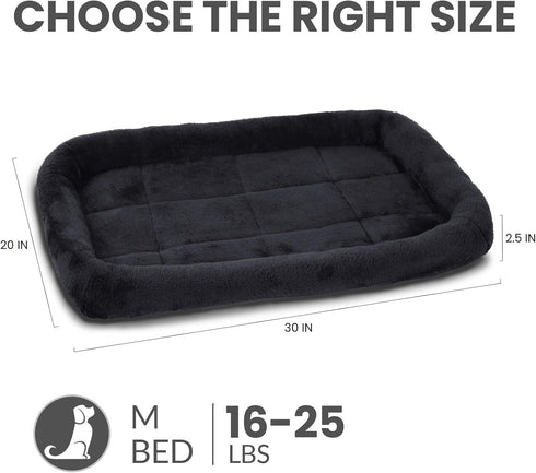 Patas Lague Bolster Dog Bed for Medium Dogs, 30''x20'', Soft Foam Sofa Pet Bed, Machine Washable