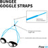Flow Goggle Strap Kit, 2-Pack Replacement Bungee Cord Straps for Swim Goggles