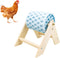 MinrzPet Chicken Coop Accessories, Beak Grinding Calcium Stone with Wooden Stand, Chicken Enrichment