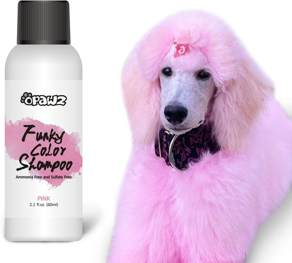 OPAWZ Color Depositing Shampoo for Dogs - Semi-Permanent Dog Hair Dye Safe Shampoo (Pink, 2.1 fl.oz / 60mL)