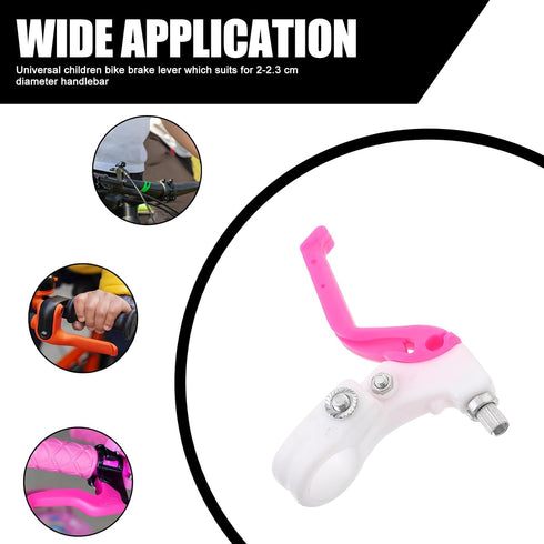 Garneck 1 Pair Kids Bike Brake Levers - Plastic Handles for Children Cycle Brake Replacement (Rosy)