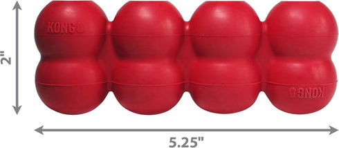 KONG Goodie Ribbon, Stuffable Natural Rubber Dog Toy, Bone-Shaped Chew Toy with Four Fillable Goodie Grippers for Small