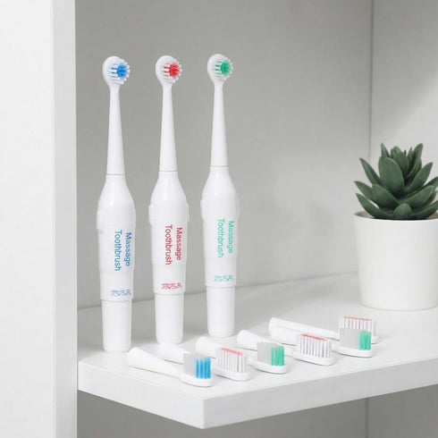 3 Set 9Pcs Kisangel Dog Electric Toothbrush, Pets Rechargeable Toothbrush, Gentle Brush for Dogs Cats Portable