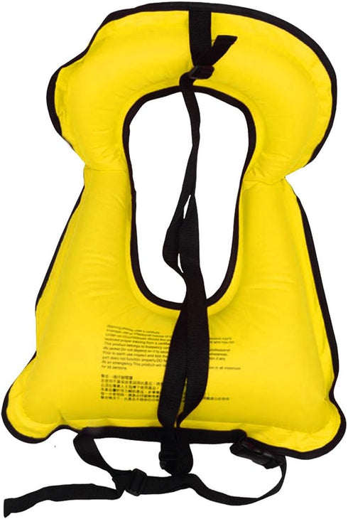 Inflatable Snorkel Vest for Adults, Snorkeling Jackets for Free Diving Swimming Safety, Load Up to 220 Ibs