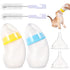 180Ml ULTECHNOVO Puppy Bottle Curved Neck Pet Feeding Bottle with Non-Slip Design Cleaning Brush Replacement