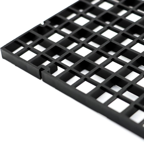 ALEGI Plastic Egg Crate Aquarium Fish Tank Divider, 6pcs Black Filter Bottom Tray