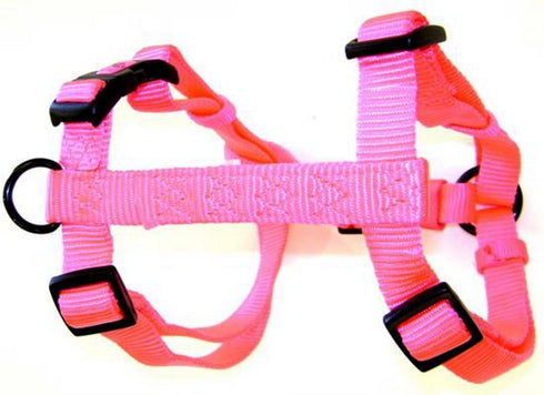 Hamilton Adjustable Comfort Nylon Dog Harness - Hot Pink, 1" x 30-40"