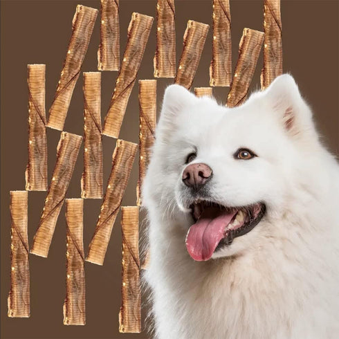 ROAM Pet Treats Ossy Trachs Chews Pack of 2 for Medium and Large Dogs - Long Lasting Ostrich Trachea