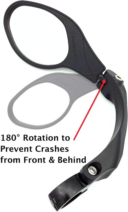 Hafny Stainless Steel Lens Handlebar Bike Mirror, Bicycle Rearview Safety Reflector, HF-MR081