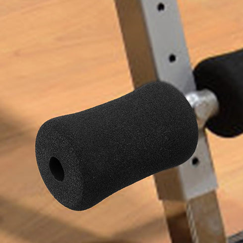 Sponge Foam Foot Pad Roller 2 Pair, 1-inch Rod Replacement for Gym Equipment (Foam 5.3" X 2.9"; Od X 0.87" Id)