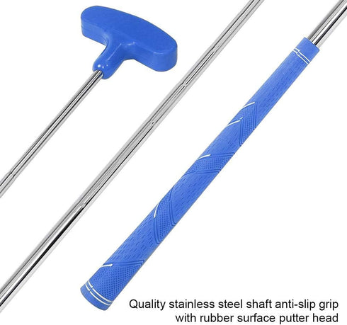 Tbest Kids Junior Stainless Steel Putter Club 31inch Mini Rubber Head for Ages 3-5, 6-8, 9-12