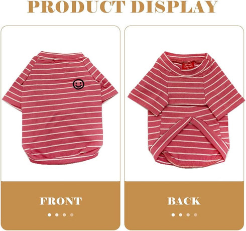 Matching Dog and Owner Clothes,Striped Dog shirts for Small Medium Large Dogs Cats,Mama and Pet Shirts are Sold Separately(for Pets,Pet-Pink,Pet 6XL-Bust 31.2")