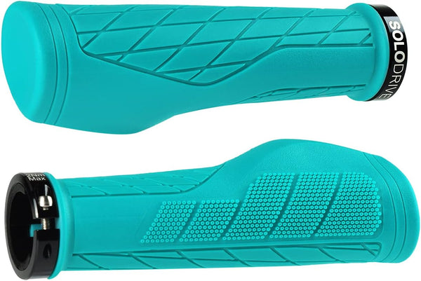 SOLODRIVE Ergonomic Design Mountain Bike Grips, Comfortable Handlebar Grips, Fit MTB, E-Bike, Scooter