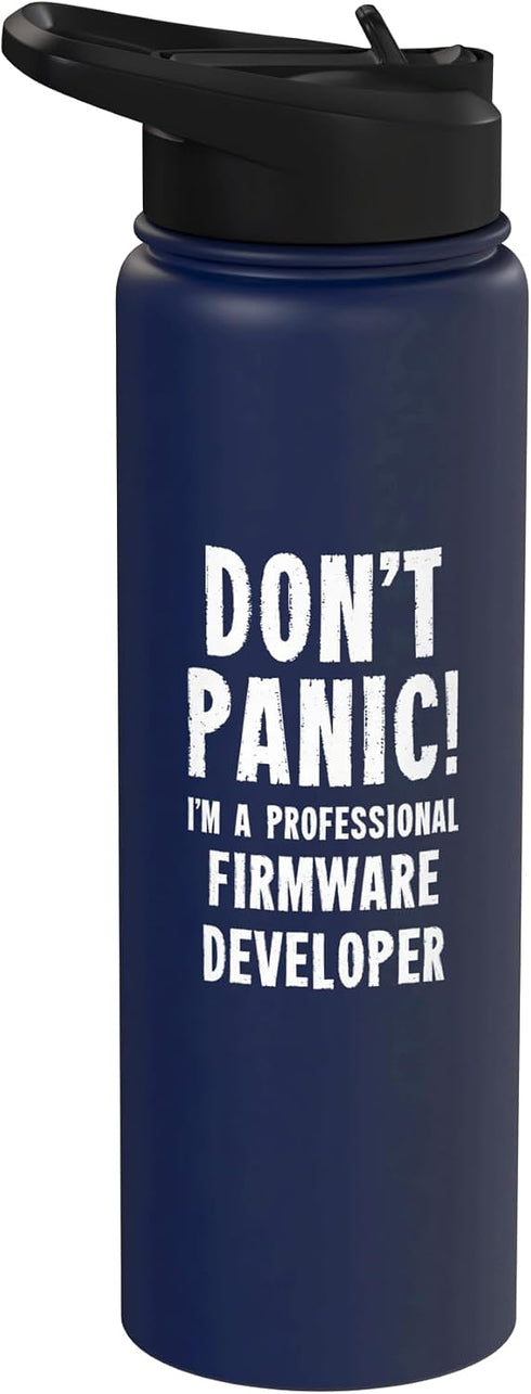 IT Department Staff Gifts & T-Shirts Firmware Developer Stainless Steel Insulated Water Bottle