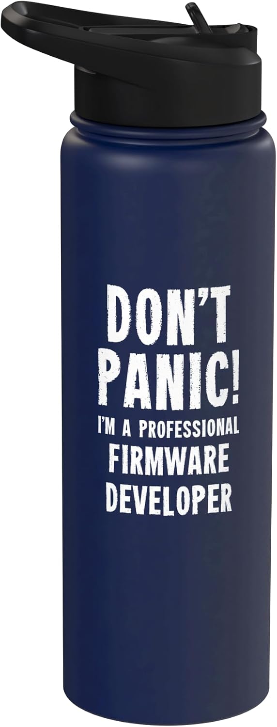 IT Department Staff Gifts & T-Shirts Firmware Developer Stainless Steel Insulated Water Bottle