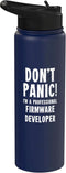 IT Department Staff Gifts & T-Shirts Firmware Developer Stainless Steel Insulated Water Bottle