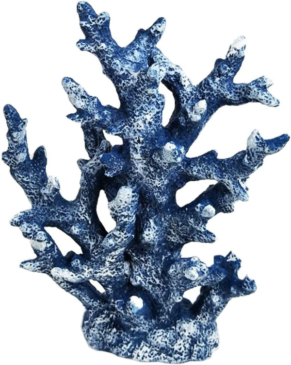 PINVNBY Blue Artificial Coral Ornament Underwater Craft Resin Aquarium Sea Plants Decoration Fish Tank Landscape
