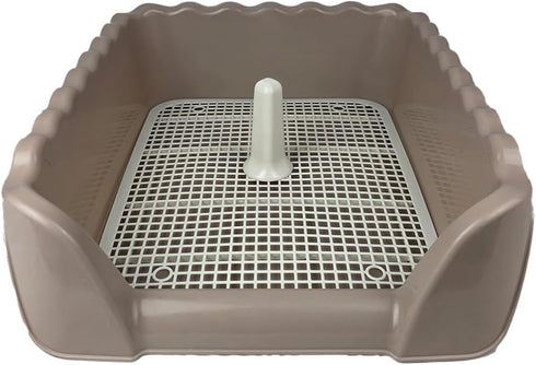 Lutema Beige Indoor/Outdoor Dog Potty Tray for Small & Medium Puppies