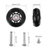 uxcell Replacement Luggage Wheels 60x24mm Suitcase Wheel Repair Kits Include 2 PU Bearing Wheels & Washers, Wrenches & Axle Screw for Trolley Bag, Inline Skate and Caster Board