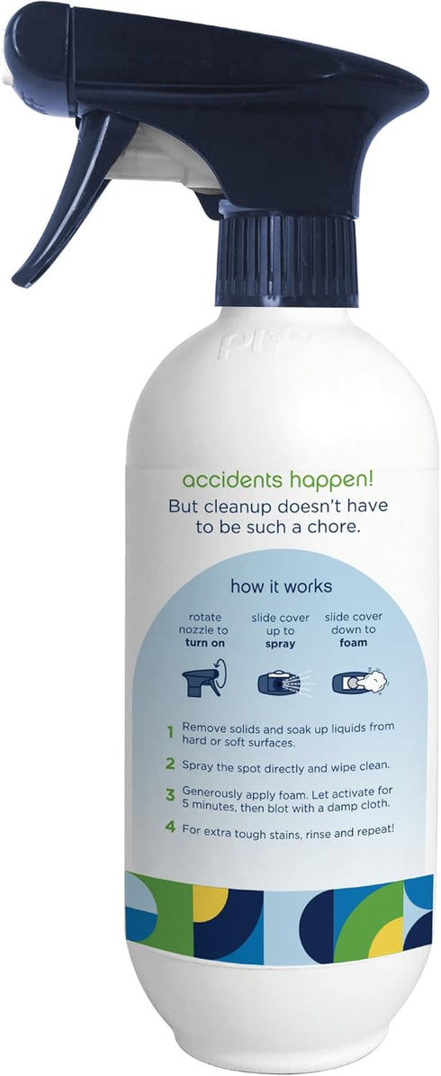 Pet Stain and Odor Remover Foaming Spray, 16 Ounce, Plant-Based Enzyme Cleaner with Juniper Leaf Scent