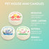 One Fur All Pet House Mini Candles - Natural Soy Wax, Dog and Cat Friendly Scented Candles, Spring Mix Pack of 3