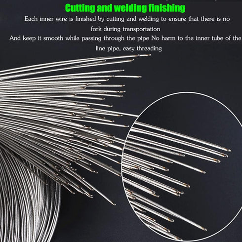 VXM Universal Bicycle Shift Derailleur Cables, Stainless Steel Bike Brake Cable, Shift Wire Kit for Mountain Road Bike