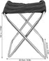 MUNEFE Portable Camping Folding Stool Chair, Portable Aluminum Alloy Folding Chair Stool, Folding Camping Stool