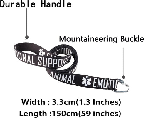 BLUPARK Therapy Service Dog Leash Emotional Support Animal Dog Leash Wrap Walking Training Dog Leashes(Emotional Support Animal)