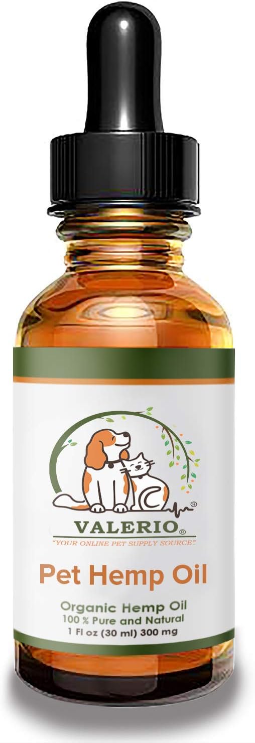 Valerio Pets Hemp Oil for Dogs and Cats - 1 Oz - Hemp Oil Drops with Omega Fatty Acids for Skin Health and Joint Support