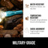 Gorilla Grip Powerful LED Flashlight - 750 FT Water Resistant with 5 Adjustable Modes - High Lumens Ultra Bright Mini