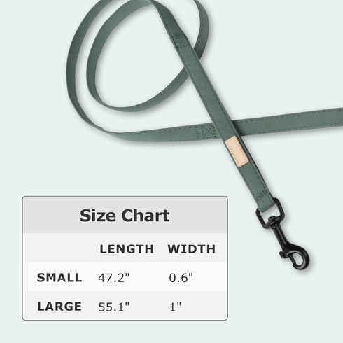 FuzzYard Life Dog Lead | Size L | Stylish Premium Cotton Design in Myrtle Green for Everyday Walking and Training