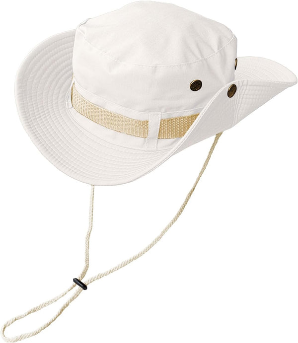 Wide Brim Breathable Fishing Hat, UV Protection Boonie Hat for Safari Hiking Beach Summer Cap