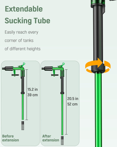 Pawfly Aquarium Water Changer Kit - Fish Tank Siphon Vacuum Cleaner with 6 Feet Hose for Water Changing and Maintenance