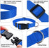Blue Dog Collar Basic Adjustable, Breathable Quick Release Nylon Pet Collar for Puppy Small Medium Large Dogs