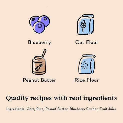 Bocce's Bakery PB + Blueberry Crispies, Low-Calorie Wheat-Free Dog Treats, 10 oz